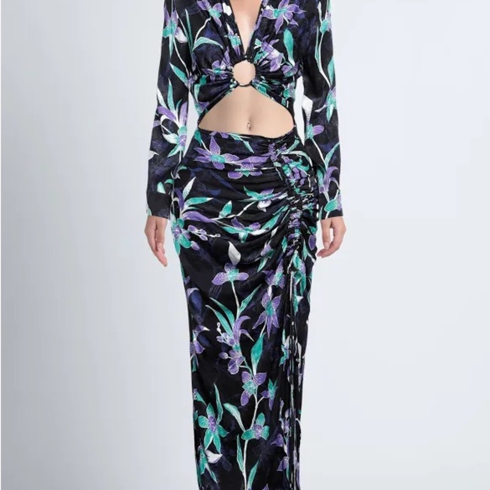 Materiel - Floral Cut-Out Maxi Dress